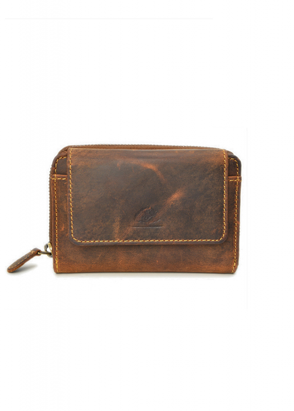 Vintage Damen RV- Kombibörse mit RFID-Schutz Leder